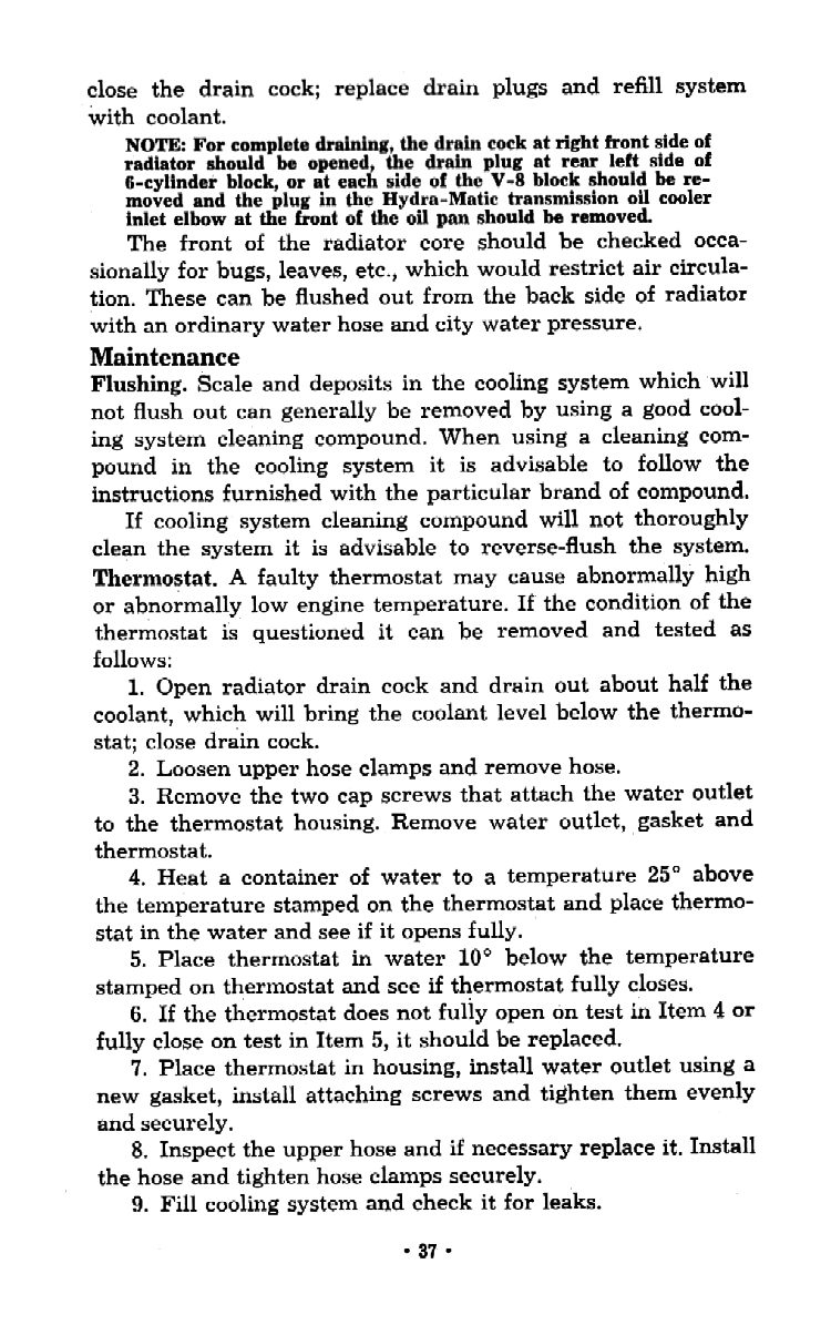 1957 Chevrolet Trucks Operators Manual Page 39